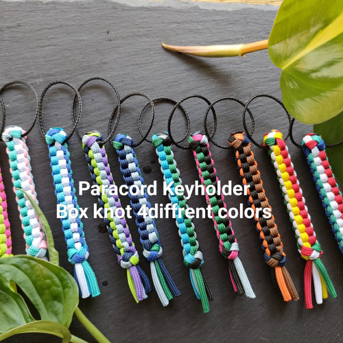 ゴリパラ　キーホルダー　完全コンプ Paracord Keyholder Box knot 4 diffrent colors パラコード