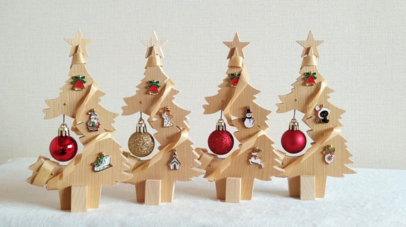 小さな 木製 卓上 クリスマスツリーⅡ 青森ひば クリスマスツリー 青森