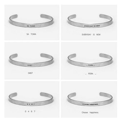 オーダーメイド/ペアバングル/お好きな刻印可能/silver925 950ブレスレット 誕生日プレゼント 名入れ 記念日 12枚目の画像