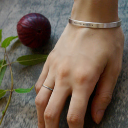 オーダーメイド/ペアバングル/お好きな刻印可能/silver925 950ブレスレット 誕生日プレゼント 名入れ 記念日 4枚目の画像