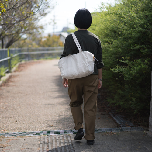 ボストン型4way バッグ(L)　帆布×ドット　ハンドメイド 1_670.jpg