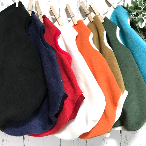 フリース 名入れ 無地 タンクトップ 犬服 ペット服 冬 黒 シンプル