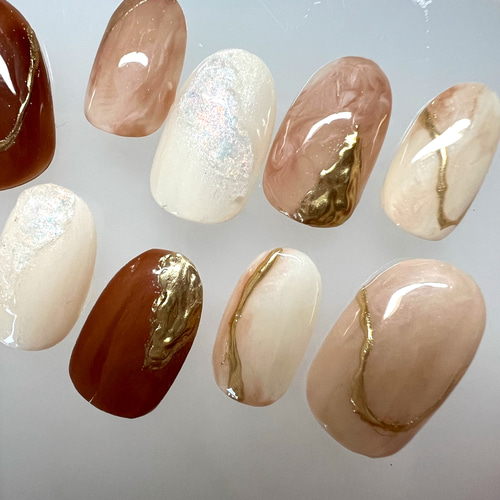 ブラウン・ニュアンスネイル ネイルチップ（つけ爪） Liang nail 通販