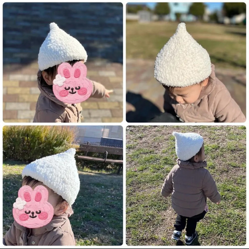 もこもこ ふわふわ どんぐり帽子 ベビー帽子 帽子(ベビー・キッズ 