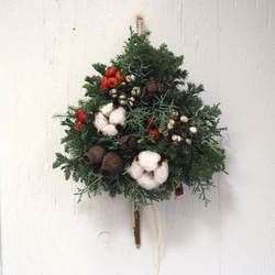 ツリー型クリスマスリース【フレッシュリース】【クリスマスリース