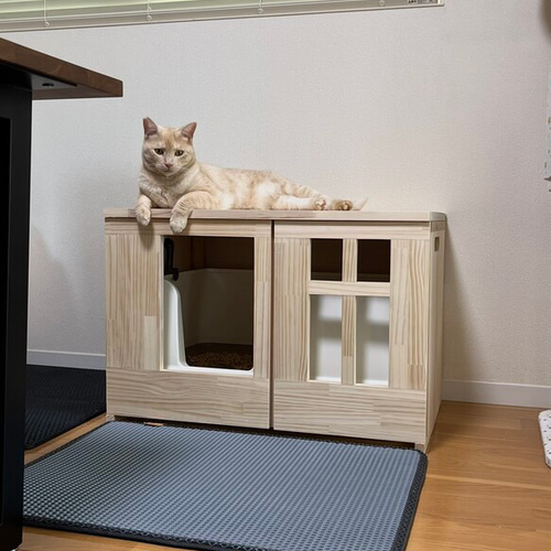 デオトイレ快適ワイドにぴったりな 猫トイレカバー ハウス・小屋 仔猫