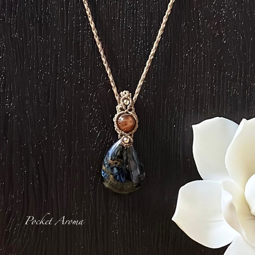 美香蒼』レッドブルーピーターサイトとブラウンカラーサンストーンの