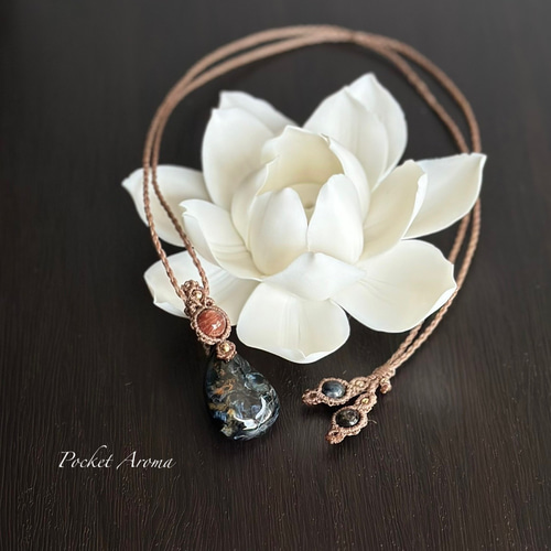 美香蒼』レッドブルーピーターサイトとブラウンカラーサンストーンの