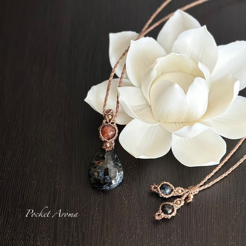 美香蒼』レッドブルーピーターサイトとブラウンカラーサンストーンの