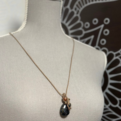 美香蒼』レッドブルーピーターサイトとブラウンカラーサンストーンの