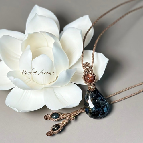 美香蒼』レッドブルーピーターサイトとブラウンカラーサンストーンの