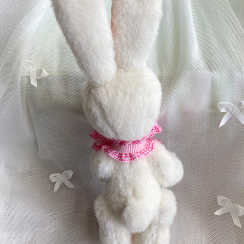 ハンドメイド　花耳うさぎちゃん　アルパカ&ウールのぬいぐるみ ハンドメイド 花耳うさぎちゃん アルパカ&ウールのぬいぐるみ