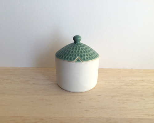 緑の屋根の蓋物 保存容器・キャニスター 後山工房 マザキユキ 通販