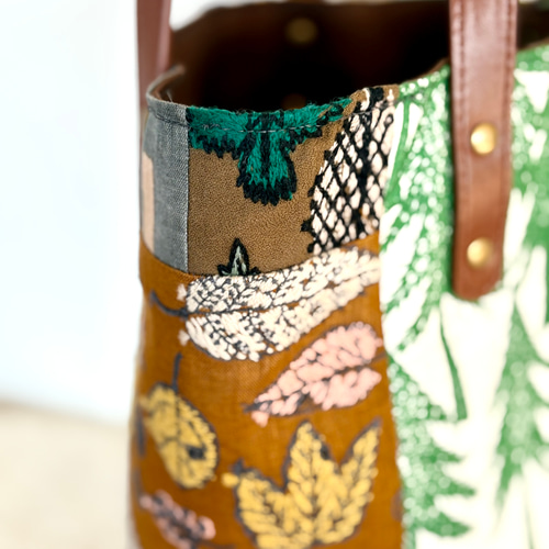 一点物 送料無料 ミナペルホネン バケツ型トートバッグ ハンドメイド