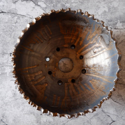 9号燻し金彩平鉢644　塊根植物　多肉植物　盆栽　植木鉢　作家鉢　沖縄 5枚目の画像