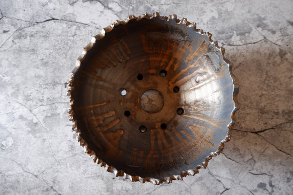 9号燻し金彩平鉢644　塊根植物　多肉植物　盆栽　植木鉢　作家鉢　沖縄 5枚目の画像