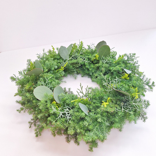 針葉樹香るクリスマスフレッシュリース/ユーカリ/選べる2サイズ/玄関