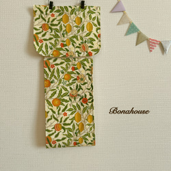新柄トイレットペーパーホルダーカバー☆ ウィリアムモリス 「フルーツ」☆クリーム 9枚目の画像