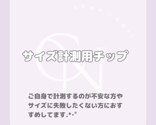 サイズ計測用ネイルチップ ネイルチップ（つけ爪） chan♡nail 通販