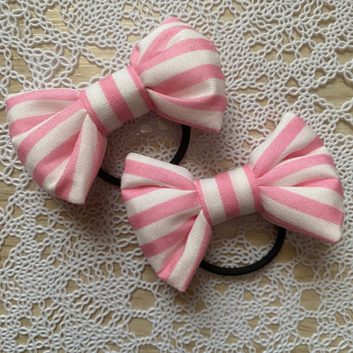 ヘアゴム キッズゴム ハンドメイド リボン 2個セット❣️1セットのみ