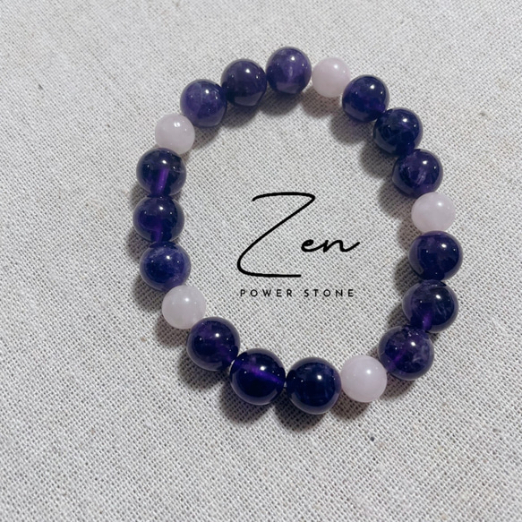 ローズクォーツ&アメジスト