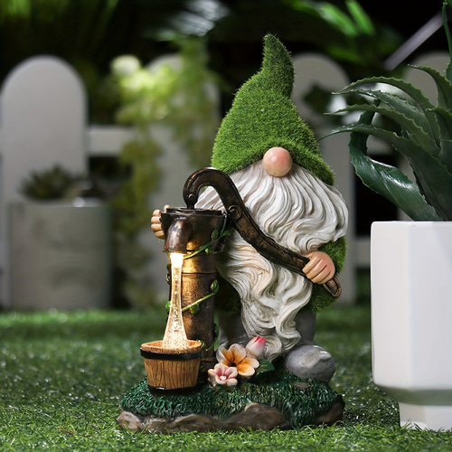 オブジェ ノーム 小人 妖精 ソーラーライト ガーデン 庭 屋外 装飾