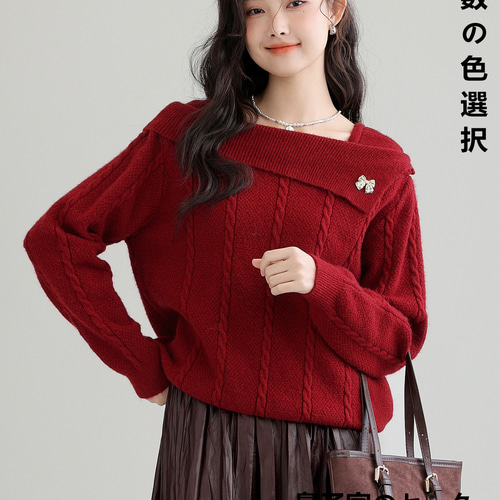 高級感#旅行#小人数#2024秋冬新作レトロワンショルダー赤