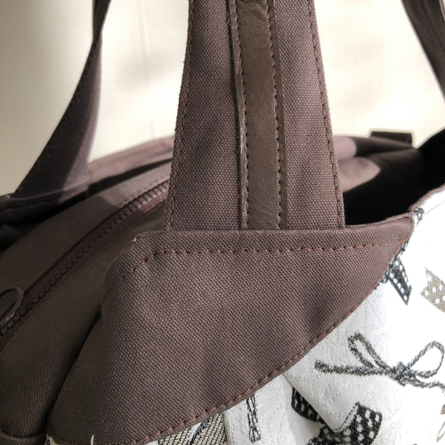 ラウンドバック インポートゴブラン あおりタイプ トートバッグ tumugi  