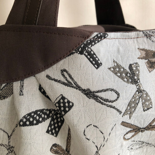 ラウンドバック インポートゴブラン あおりタイプ トートバッグ tumugi  