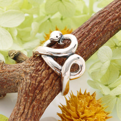 大きなオオサンショウウオのリング(いぶし)(受注生産) 指輪・リング