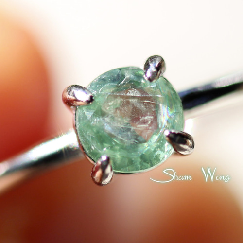 再販□ミントグリーンカイヤナイト リング silver925 希少✿天然石