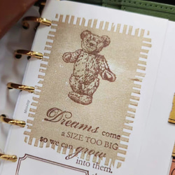 再販⭐︎木製スタンプ 立ちテディベア ウッドスタンプ ハンコ くま