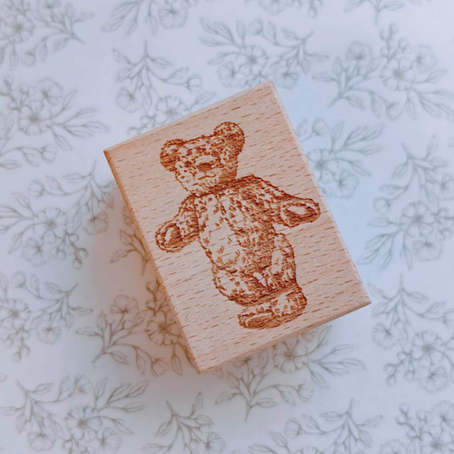 正規取扱店】 vintage bears スタンプ クマ 木製スタンプ