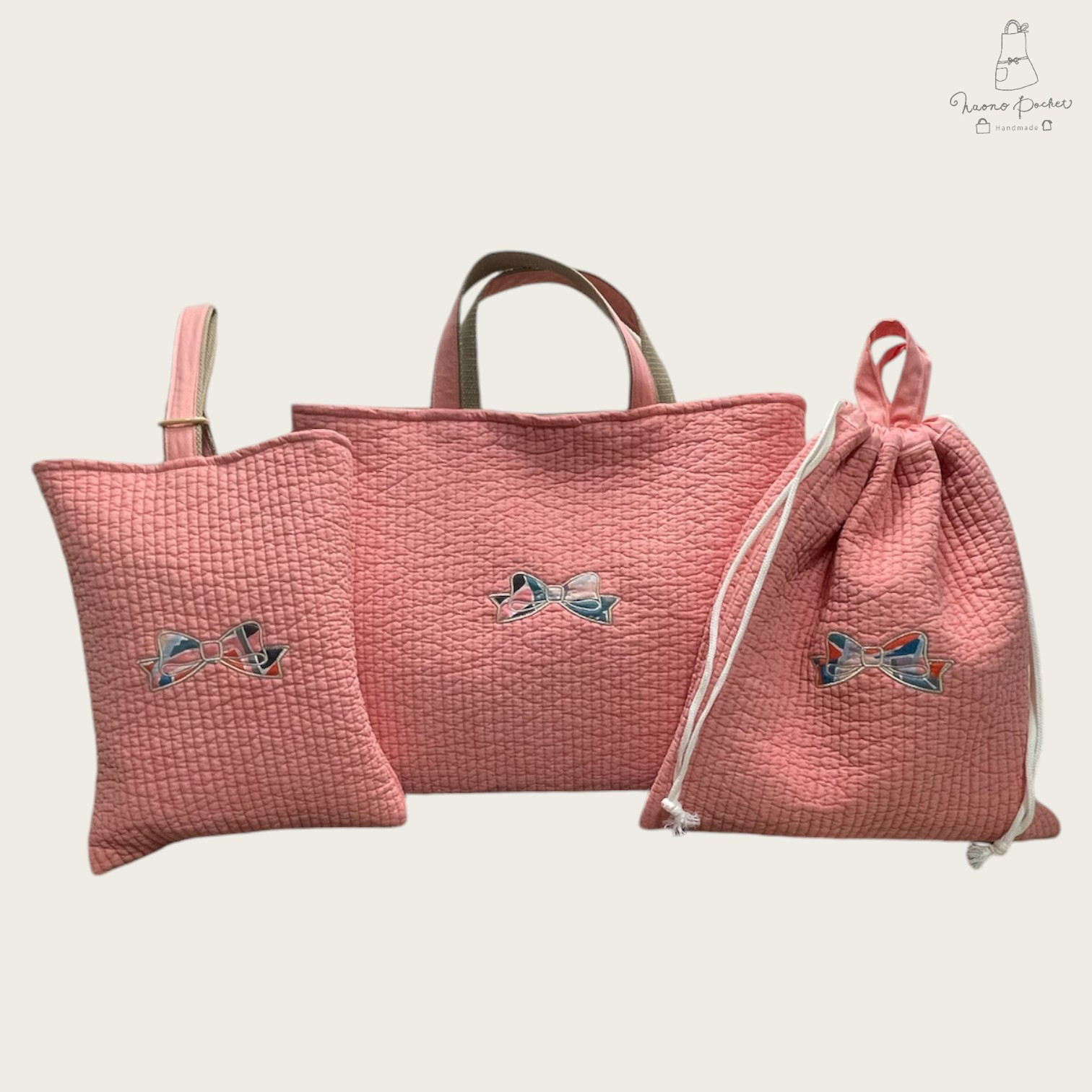 ヌビ　レッスンバッグ　上履き袋　体操着袋　リバティプリント使用　ハンドメイド ヌビ　レッスンバッグ　上履き袋　体操着袋　リバティプリント使用　ハンドメイド