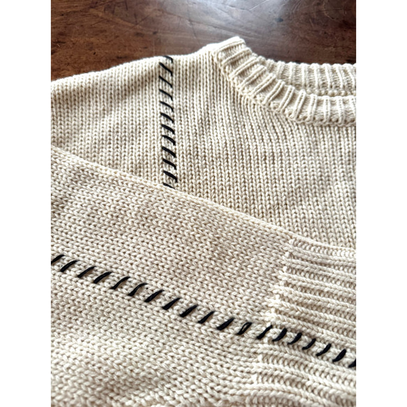 RATA 原創針織❤️精緻平衡的短針織❤️獨特的手工縫製❤️黑色 第15張的照片