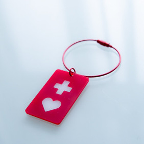 Mサイズ】ちょっと小さな ヘルプマーク アクリルキーホルダー 丈夫な