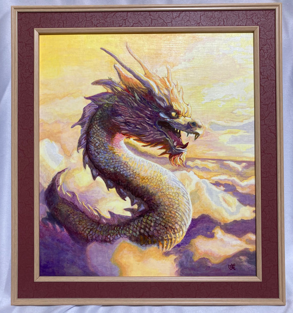 旭日金雲大龍 絵画 アトリエあみー 通販 18460323｜Creema(クリーマ)