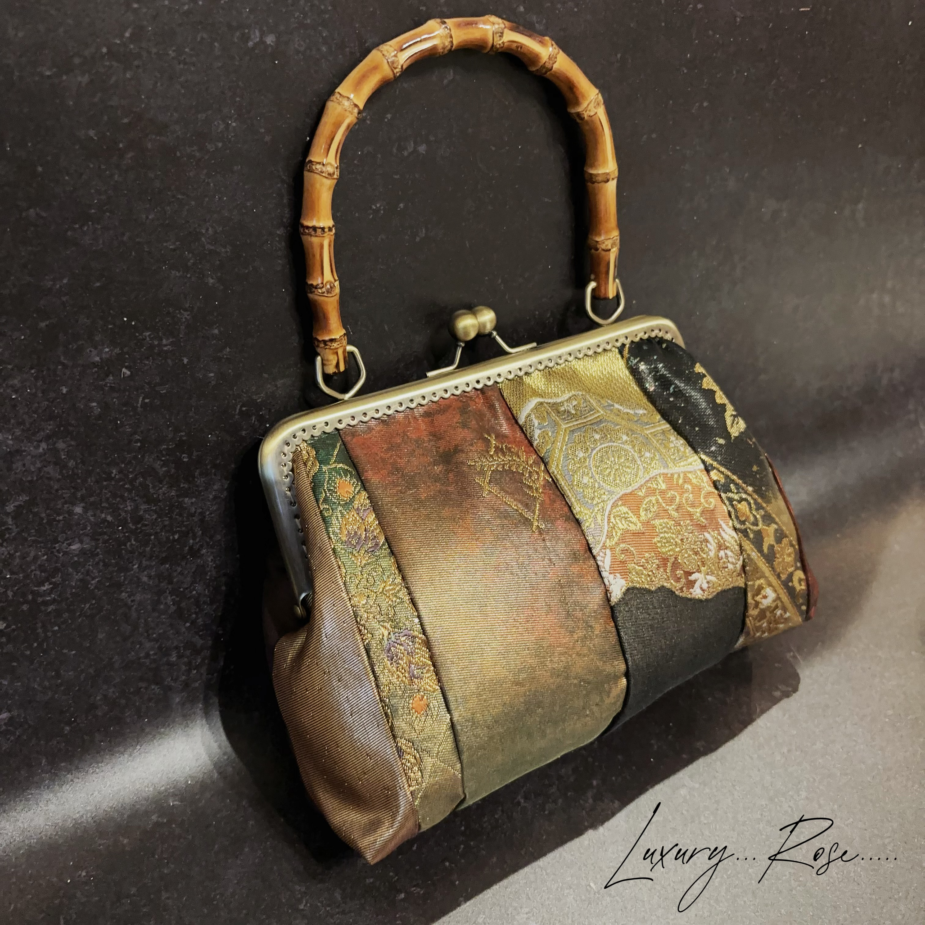 即納！秋の深まりに上品な格高い新品西陣織帯地パッチワーク人気の  