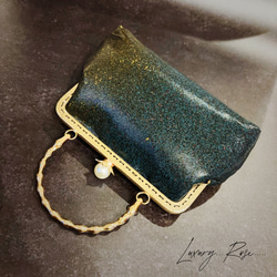 ラス1夜空に煌めく星屑、、、濡れたような幻想神秘的グラデーション希少上質高級帯バッグ　パーティーバッグ　フォーマルバッグ 12枚目の画像