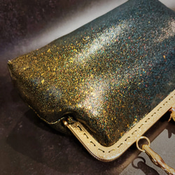 ラス1夜空に煌めく星屑、、、濡れたような幻想神秘的グラデーション希少上質高級帯バッグ　パーティーバッグ　フォーマルバッグ 10枚目の画像