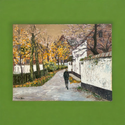 青い地中海(油絵、風景画、スペイン、額付き) 絵画 アトリエまりんこ