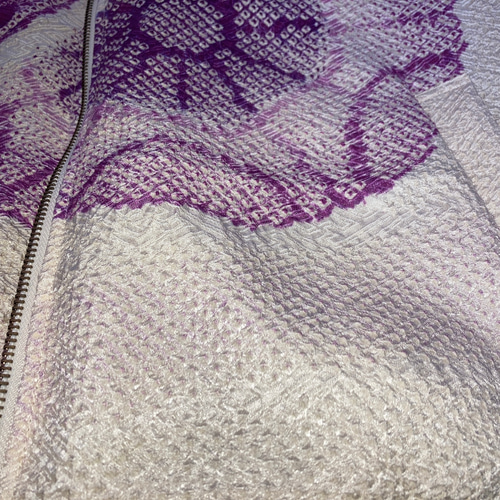 絞り模様の訪問着から,キモノリメイクジャケット,ユニセックス