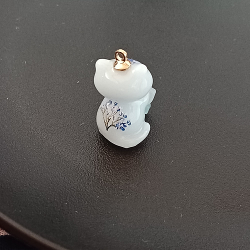 色と運を招く！和柄の招き猫のレジンキーホルダー/チャーム 和風