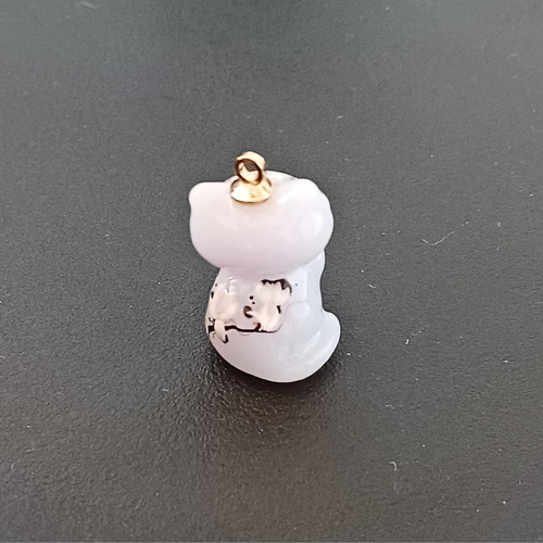 色と運を招く！和柄の招き猫のレジンキーホルダー/チャーム 和風