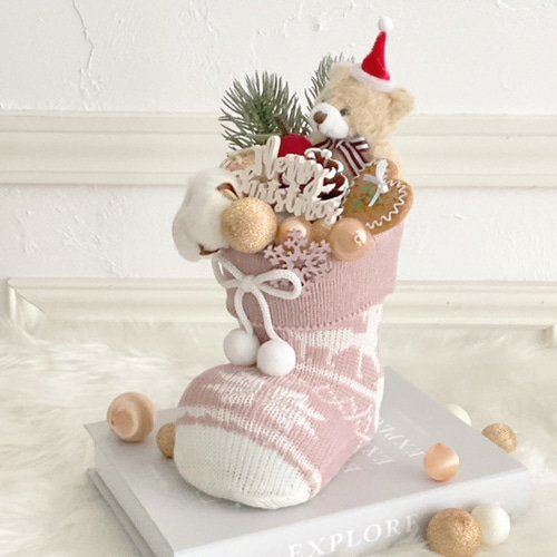 クリスマス2025】数量限定！ふわふわクマちゃんのクリスマスブーツ