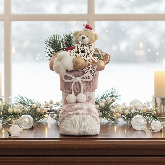 クリスマス2025】数量限定！ふわふわクマちゃんのクリスマスブーツ