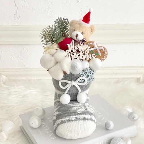 クリスマス2025】数量限定！ふわふわクマちゃんのクリスマスブーツ