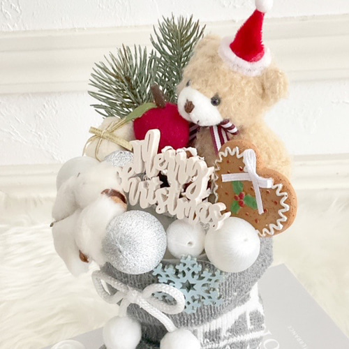 クリスマス2025】数量限定！ふわふわクマちゃんのクリスマスブーツ