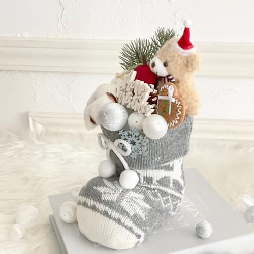 クリスマス2025】数量限定！ふわふわクマちゃんのクリスマスブーツ