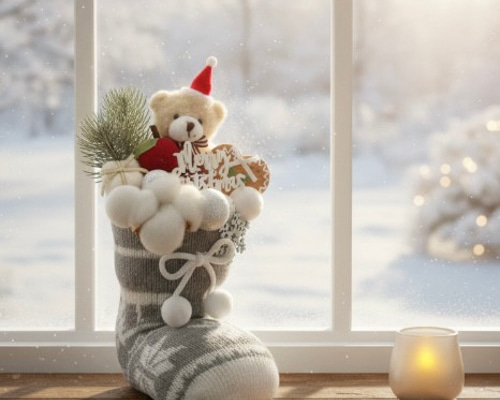クリスマス2025】数量限定！ふわふわクマちゃんのクリスマスブーツ